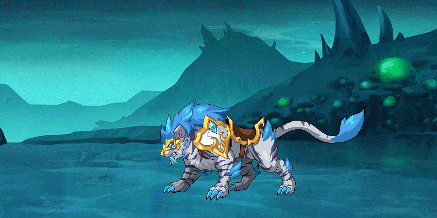 遗迹里,看到一面被冰霜覆盖的壁画   依稀可见,壁画上讲述了一只白虎